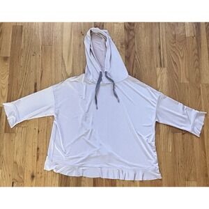 Juicy Couture Hoodie Women's Small Peach Cropped Lightweight Sport Sweater